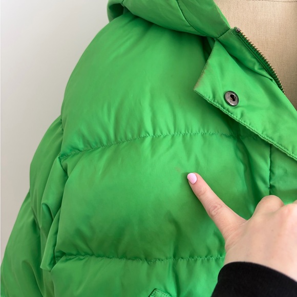 Velvet by Graham & Spencer Puffer Jacket Green Hooded Zip S - Picture 6 of 11